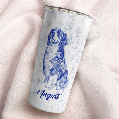 PSTB23 Toile De Jouy French Dog Lover - Personalized Custom Tumbler