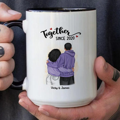 UPST02 Together Since - Personalized White Mug Accent Mug