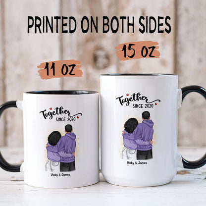 UPST02 Together Since - Personalized White Mug Accent Mug