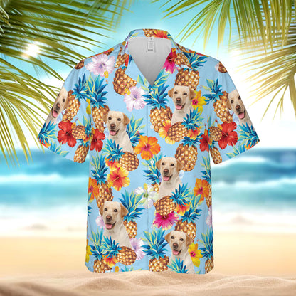 PSH19 Personalized Pet's Lover Hibiscus Pineapple - Custom Hawaiian Shirt