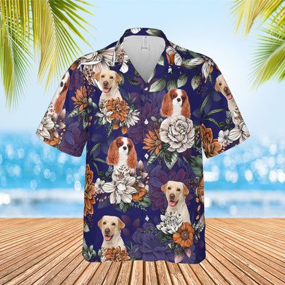PSH18 Personalized Pet's Lover Flowers Pattern - Custom Hawaiian Shirt