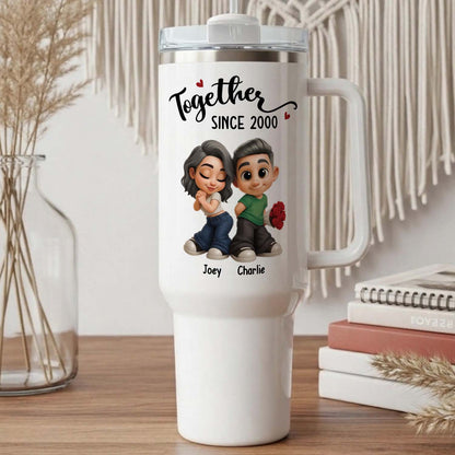 PST98 Couple Together Rose - Personalized Custom Tumbler