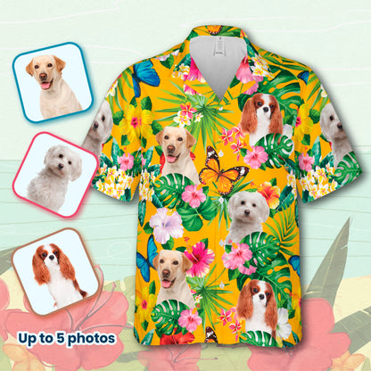 PSH15 Personalized Photo Upload Cat Dog Lover - Custom Hawaiian Shirt
