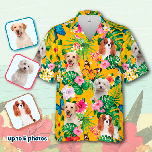 PSH15 Personalized Photo Upload Cat Dog Lover - Custom Hawaiian Shirt