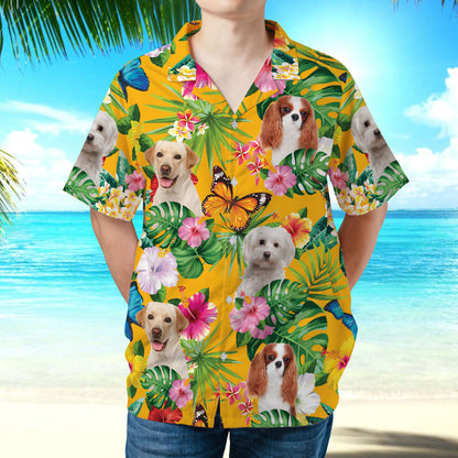 PSH15 Personalized Photo Upload Cat Dog Lover - Custom Hawaiian Shirt