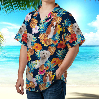 PSH19 Personalized Pet's Lover Hibiscus Pineapple - Custom Hawaiian Shirt