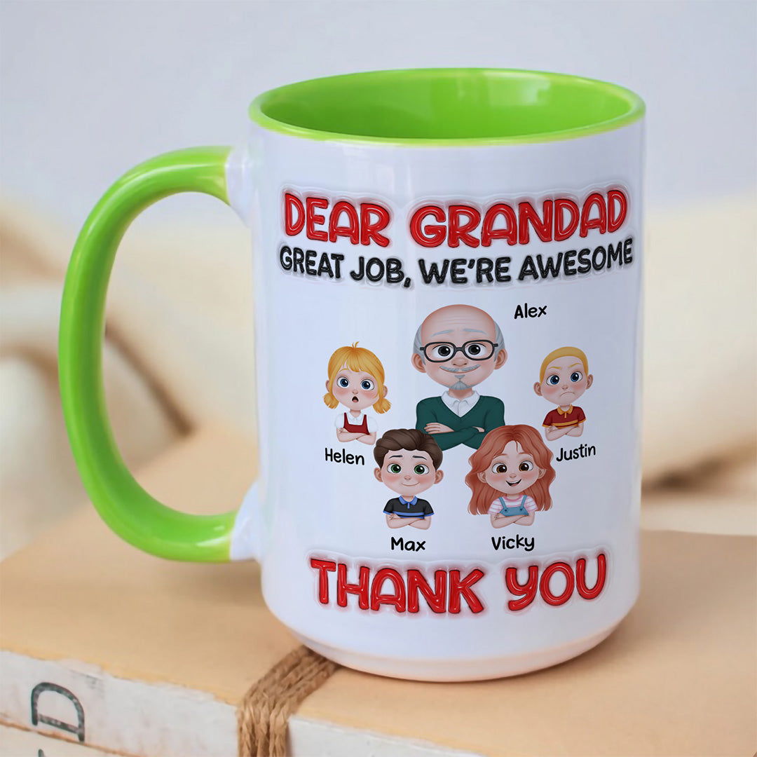 TPST08 Dear Dad Great Job I'm Awesome Thank You - Custom Personalized Mug