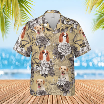 PSH18 Personalized Pet's Lover Flowers Pattern - Custom Hawaiian Shirt