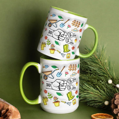 TPST09 Father Garden Happy Father's Day - 3D Inflated Effect Custom Personalized Mug