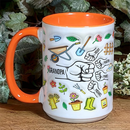 TPST09 Father Garden Happy Father's Day - 3D Inflated Effect Custom Personalized Mug