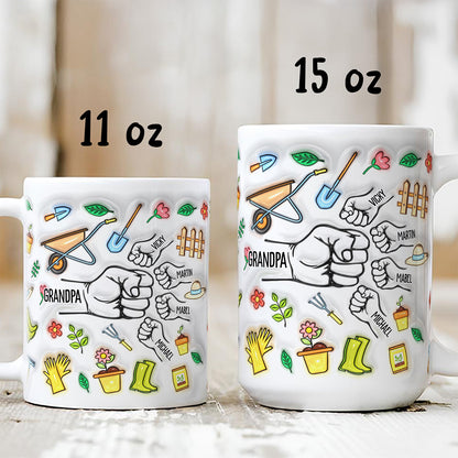 TPST09 Father Garden Happy Father's Day - 3D Inflated Effect Custom Personalized Mug