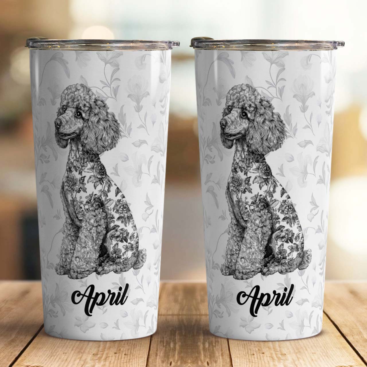 PSTB23 Toile De Jouy French Dog Lover - Personalized Custom Tumbler