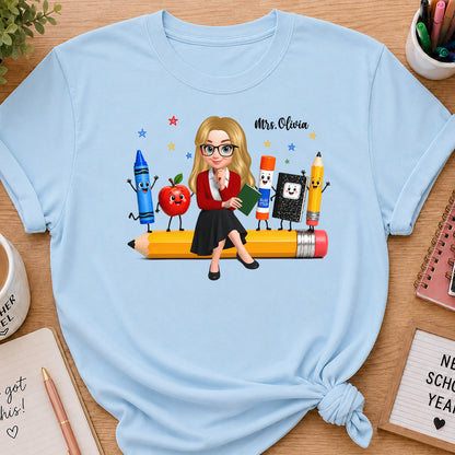 UPST103 Back To School Funny Colorful - Personalized T-shirt Hoodie