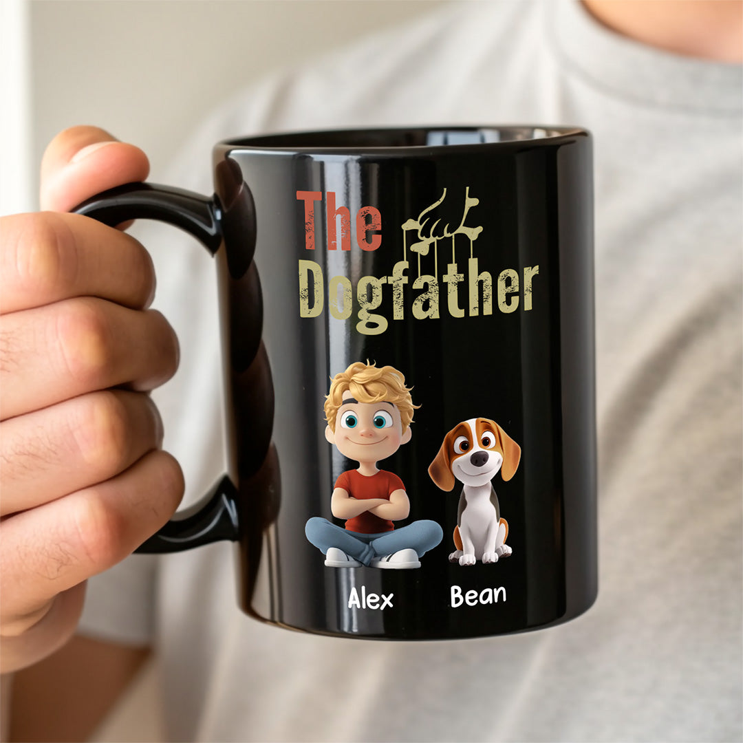 UPST106 The Dogfather The Dogmother - Personalized Black Mug