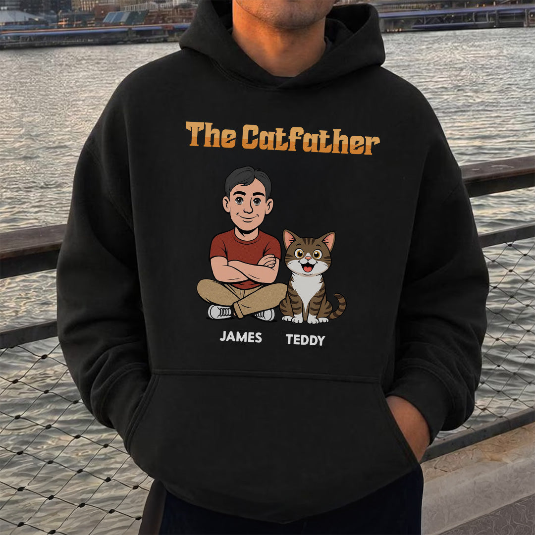 UPST107 The Catfather Retro - Personalized T-shirt Hoodie