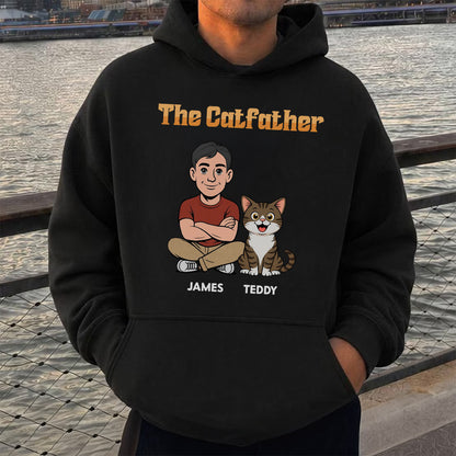 UPST107 The Catfather Retro - Personalized T-shirt Hoodie