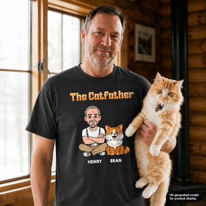 UPST107 The Catfather Retro - Personalized T-shirt Hoodie