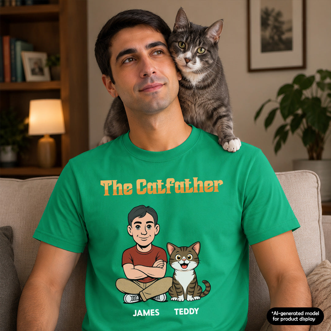 UPST107 The Catfather Retro - Personalized T-shirt Hoodie