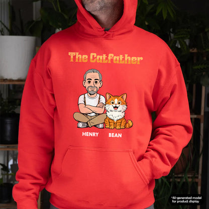 UPST107 The Catfather Retro - Personalized T-shirt Hoodie