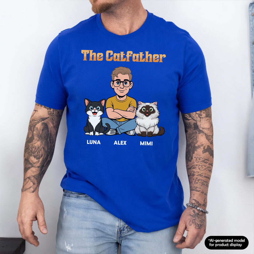 UPST107 The Catfather Retro - Personalized T-shirt Hoodie