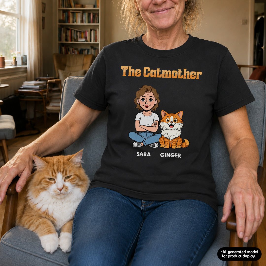 UPST108 The Catmother Retro - Personalized T-shirt Hoodie
