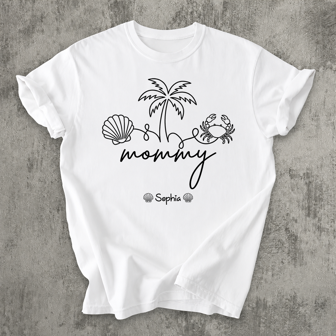 VPST62 Grandma Mom Beach Vibe - Personalized T-shirt Hoodie