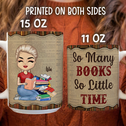 APST09 Just A Girl Who Loves Books - Personalized White Mug Accent Mug