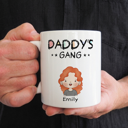 VPST04 Daddy's Mommy's Gang - Personalized White Mug Accent Mug