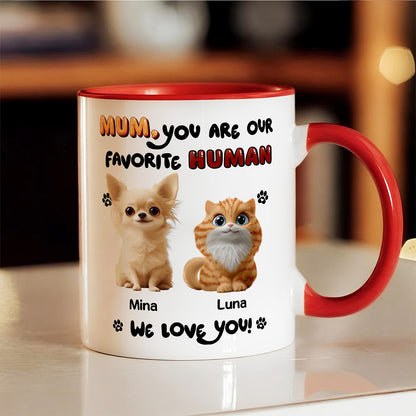 UPST110 Dad Mom You Are My Favorite Human - Personalized White Mug Accent Mug