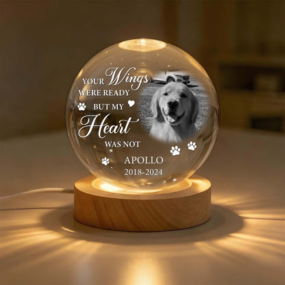 UPST112 Once By My Side Forever In My Heart - Custom 3D Crystal Ball Lamp