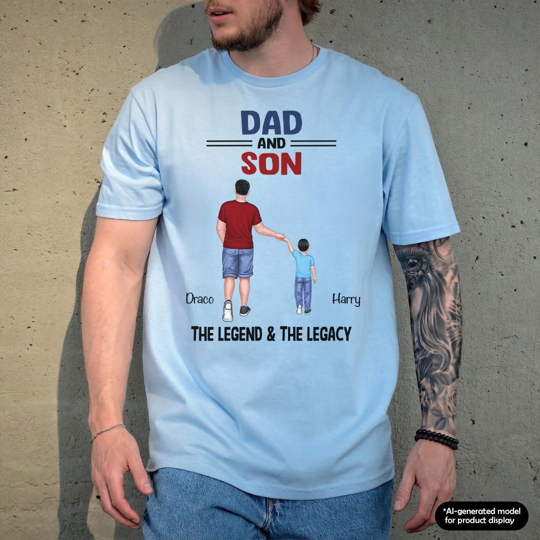 UPST113 Grandpa Grandkids The Legend The Legacy - Personalized T-shirt Hoodie