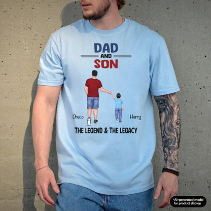 UPST113 Grandpa Grandkids The Legend The Legacy - Personalized T-shirt Hoodie