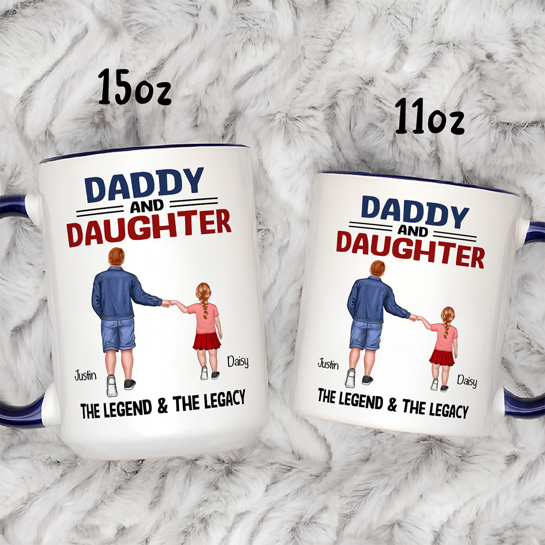 UPST113 Grandpa Grandkids The Legend The Legacy - Personalized White Mug Accent Mug