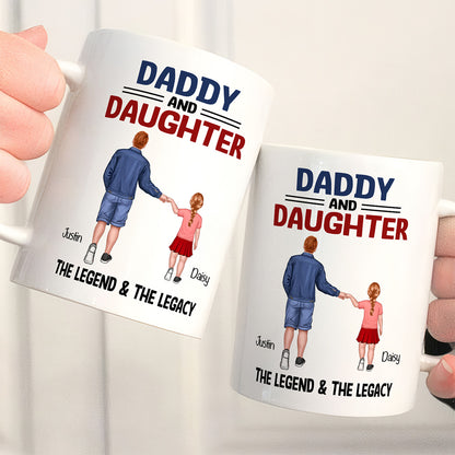 UPST113 Grandpa Grandkids The Legend The Legacy - Personalized White Mug Accent Mug