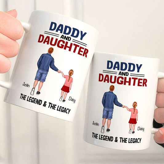 UPST113 Grandpa Grandkids The Legend The Legacy - Personalized White Mug Accent Mug