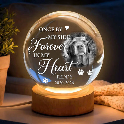 UPST112 Once By My Side Forever In My Heart - Custom 3D Crystal Ball Lamp