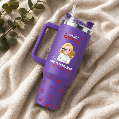 PST231 I'm Not Spoiled My Husband Just Loves Me - Personalized 40oz Tumbler Handle Color