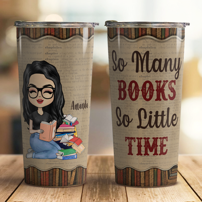 APST09 Just A Girl Who Loves Books - Personalized Custom Tumbler