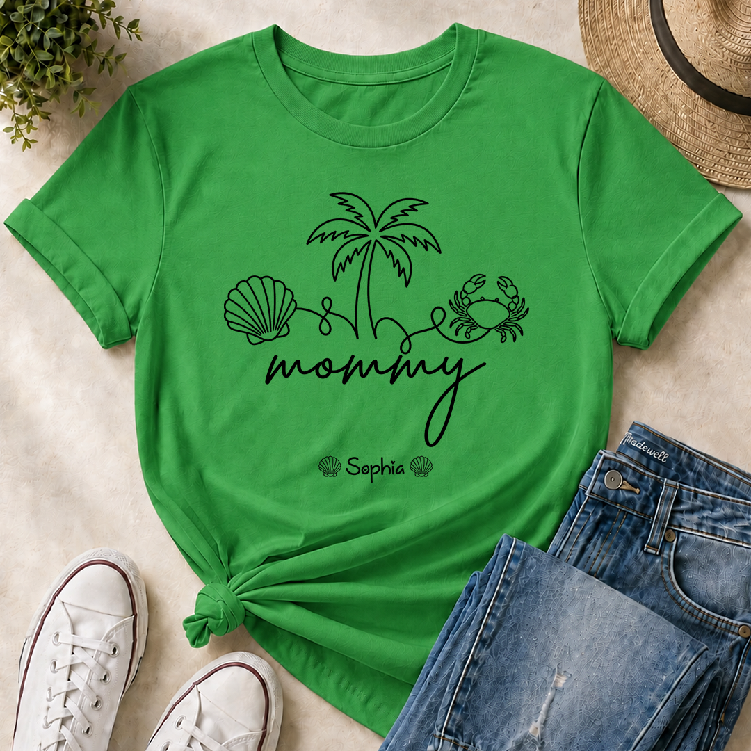 VPST62 Grandma Mom Beach Vibe - Personalized T-shirt Hoodie