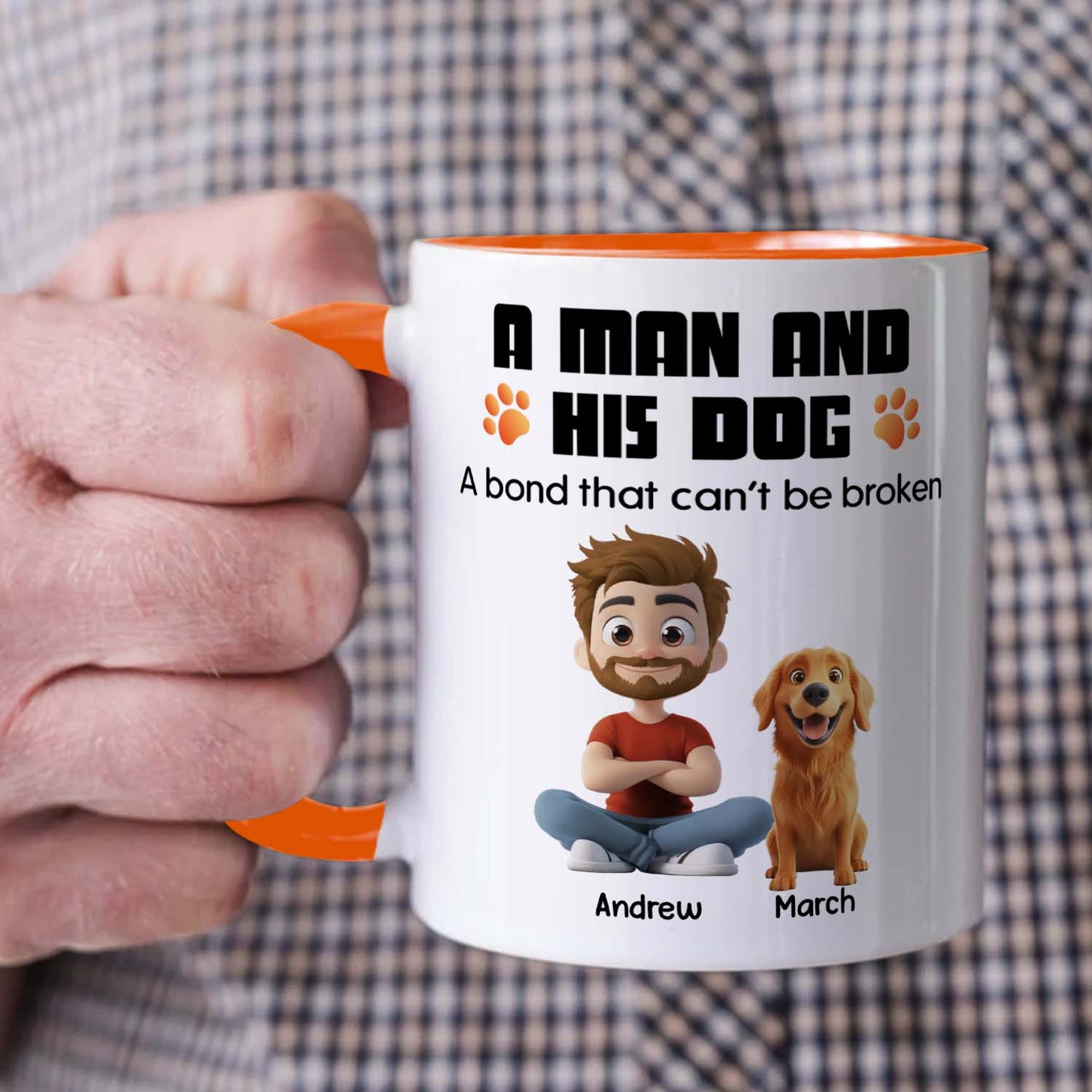 PSTM14 A Man And His Dog - White Mug Accent Mug