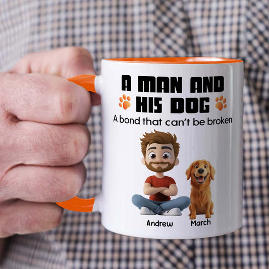 PSTM14 A Man And His Dog - White Mug Accent Mug