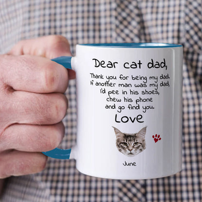 PST92 Dear Cat Dad Cat Mom Cat Parent - White Mug Accent Mug