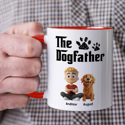 PST89 The Dogfather Dog Lover - Personalized White Mug Accent Mug
