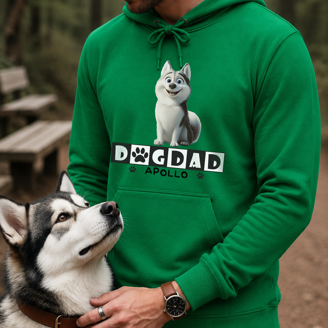 UPST120 Dog Dad Dog Mom Cartoon - Personalized T-shirt Hoodie