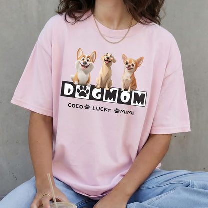 UPST120 Dog Dad Dog Mom Cartoon - Personalized T-shirt Hoodie