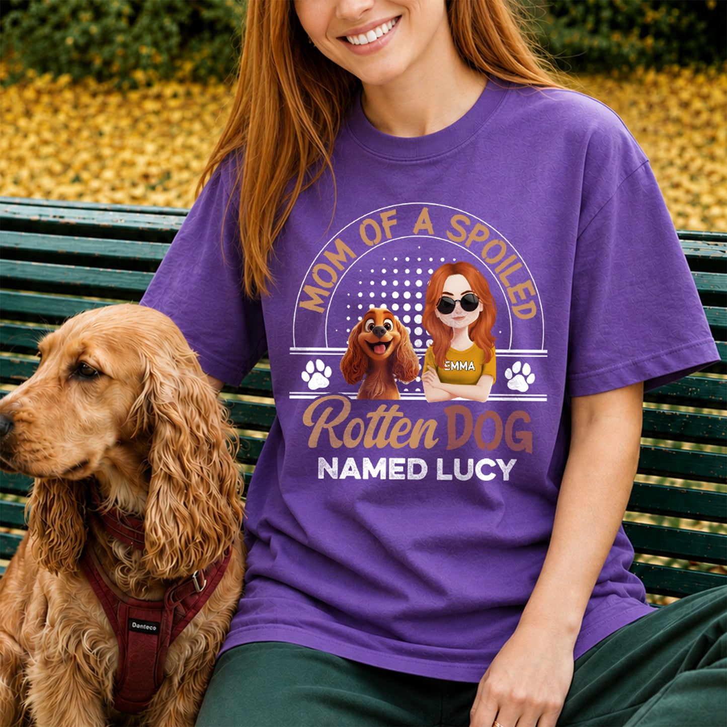 UPST122 Mom Of A Spoiled Rotten Dog - Personalized T-shirt Hoodie