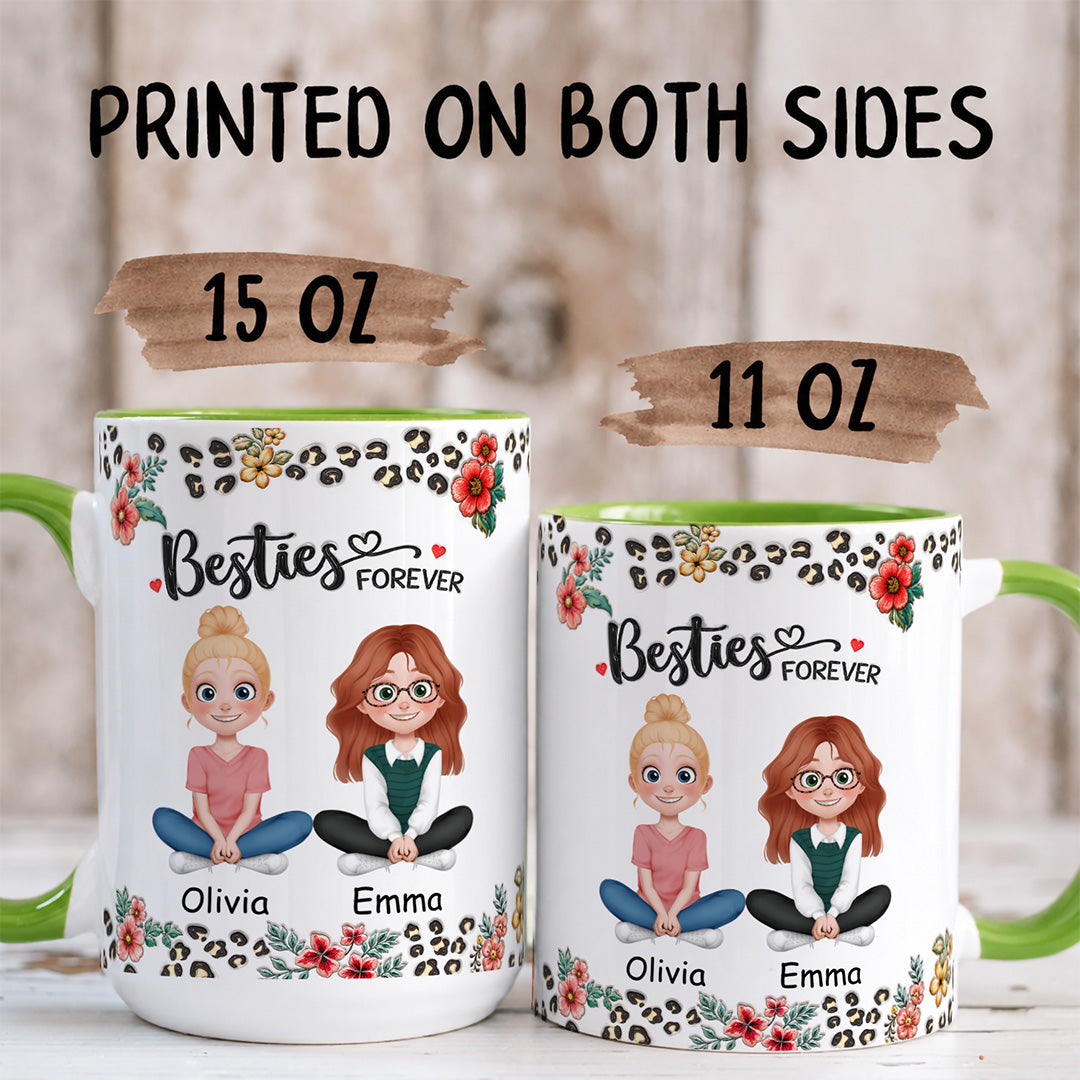 APST02 Sisters Forever - 3D Inflated Effect Custom Personalized Mug