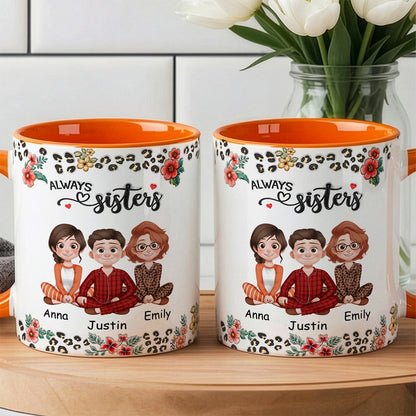 APST02 Sisters Forever - 3D Inflated Effect Custom Personalized Mug