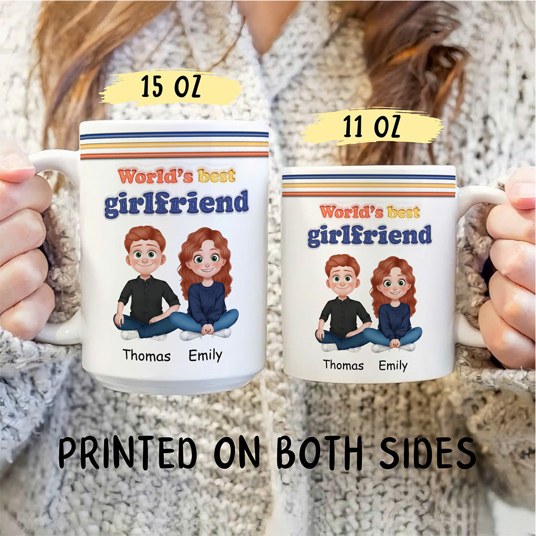 APST03 World's Best Boyfriend - 3D Inflated Effect Custom Personalized Mug