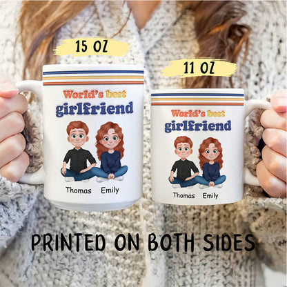 APST03 World's Best Boyfriend - 3D Inflated Effect Custom Personalized Mug